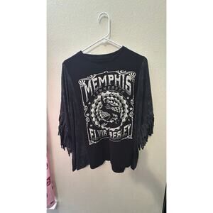 Upcycled Rework Elvis Presley Boho Chic Band T Shirt